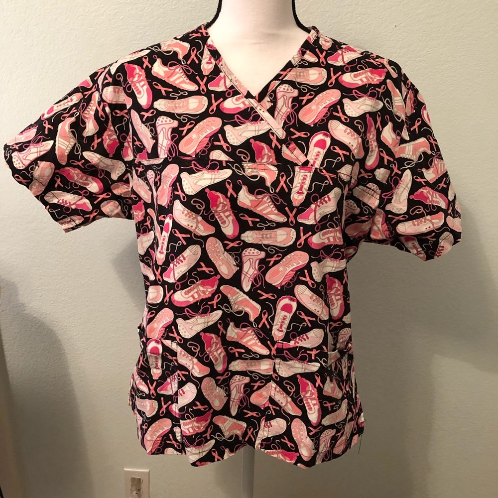 Peaches Scrub Top